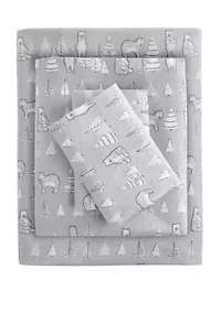 Cozy Flannel 100% Cotton Printed Sheet Set