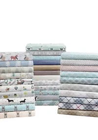 Cozy Flannel 100% Cotton Printed Sheet Set
