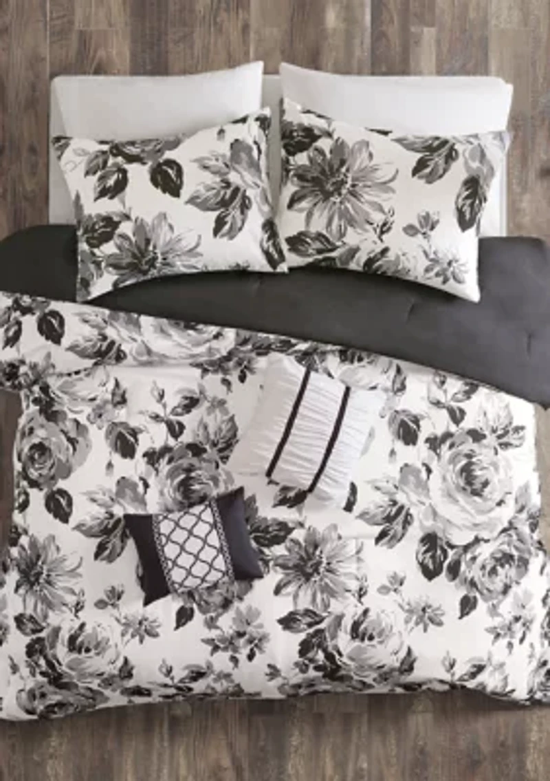 Dorsey Floral Print Comforter Set