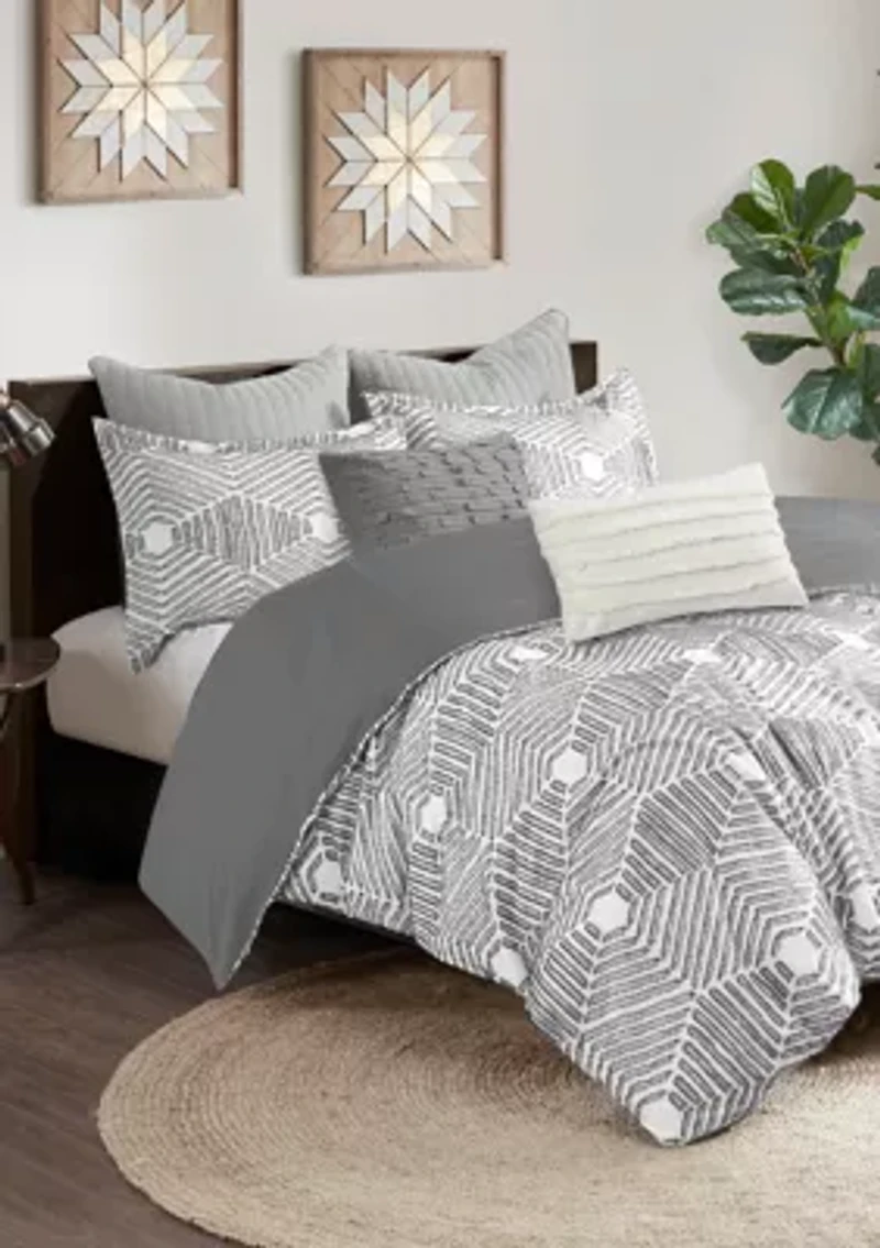 Ellipse Cotton Jacquard Comforter Set