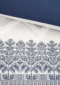 Mila Cotton Printed Comforter Set with Chenille