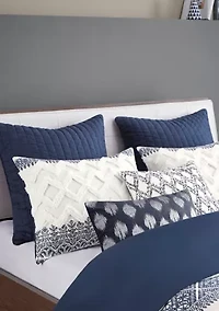 Mila Cotton Printed Comforter Set with Chenille