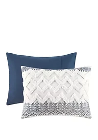 Mila Cotton Printed Comforter Set with Chenille