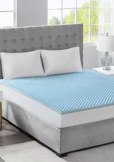 1.5" Gel Memory Foam All Season Reversible Cooling Mattress Topper