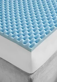 1.5" Gel Memory Foam All Season Reversible Cooling Mattress Topper