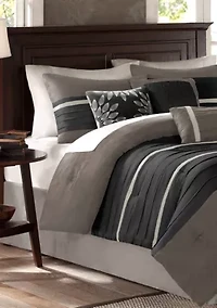 Palmer Faux suede Soft 7 Piece Comforter Set
