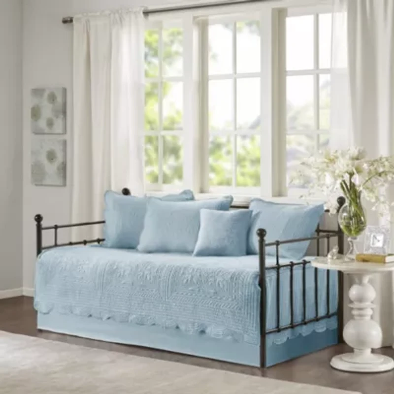 Tuscany 6 Piece Reversible Scalloped Edge Daybed Cover Set