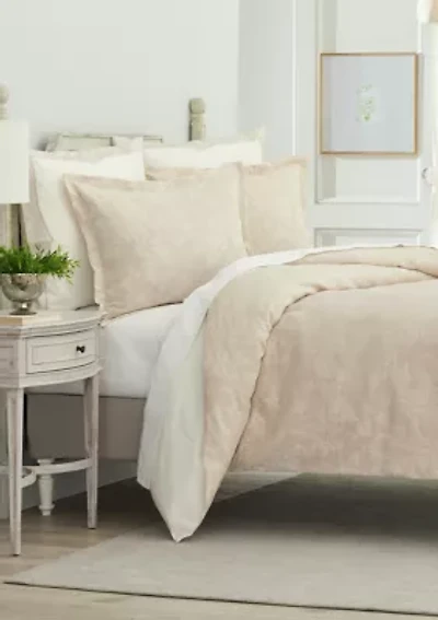 Wheat Floral 3 Piece Comforter Set