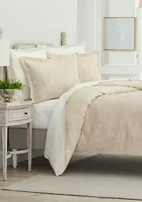 Wheat Floral 3 Piece Comforter Set