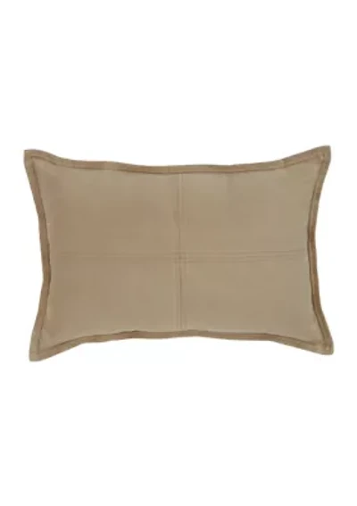 Alaina 12 in x 18 in Faux Suede Decorative Pillow