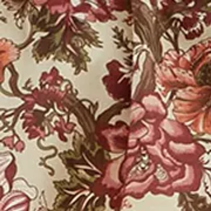 Rosarian Drapery Pair with Tie Backs