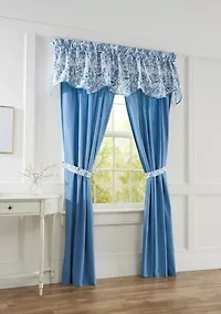 Porcelain Scroll Drapery Pair