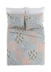 Provencal Rose 3-Piece Quilt Set