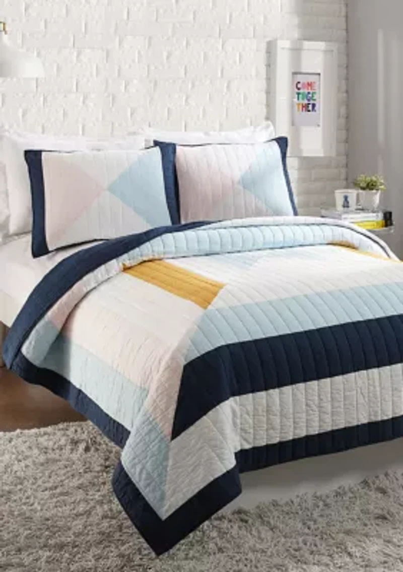 Diamond Patchwork Quilt Set by Ampersand Design Studio