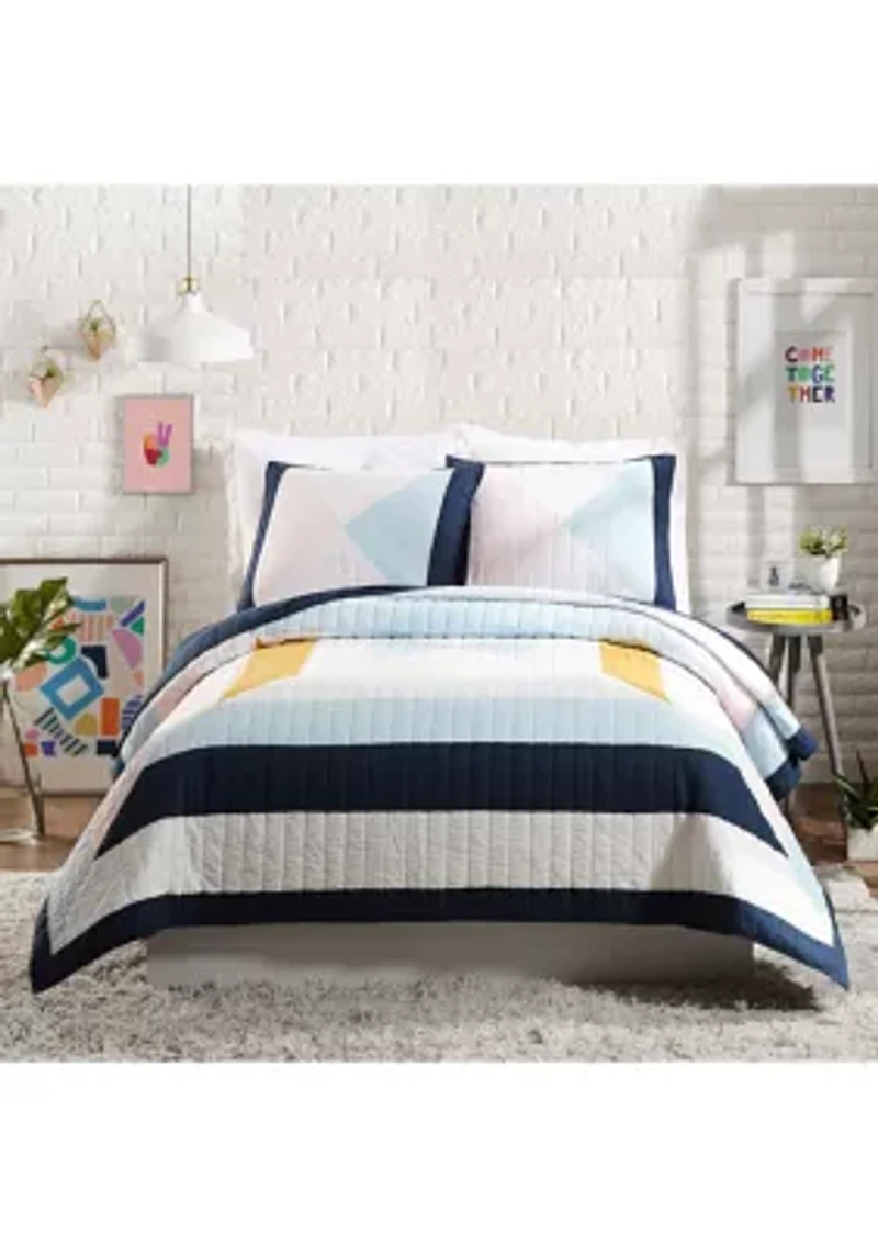 Diamond Patchwork Quilt Set by Ampersand Design Studio