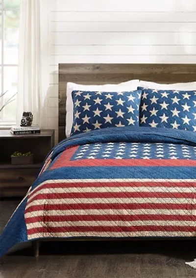 Americana Patch Quilt Set