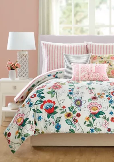Coral Floral 2-Piece Comforter Set - Twin