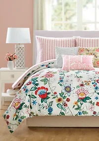 Coral Floral 2-Piece Comforter Set - Twin