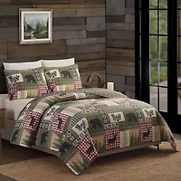 Dorset 100% Cotton Reversible Quilt Set