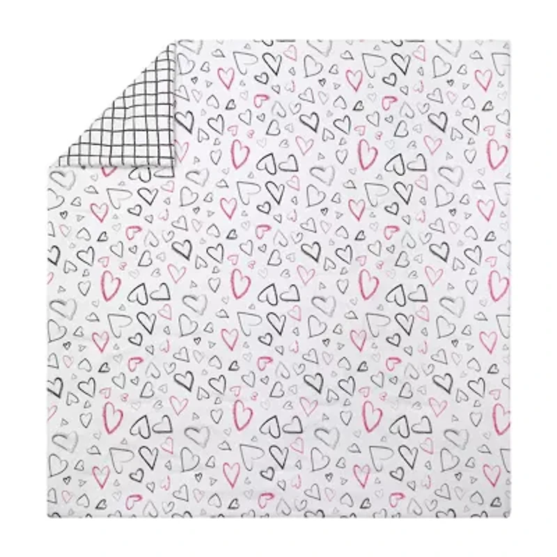 Roxy Hearts Reversible Comforter Set