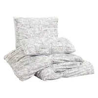 Floral Toile Ruched Comforter Set