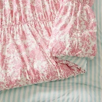 Fancy Toile Pleated Comforter Set