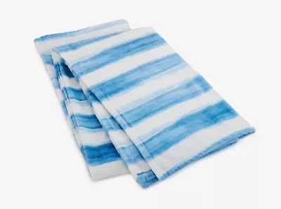 Watercolor Stripe Plush Throw