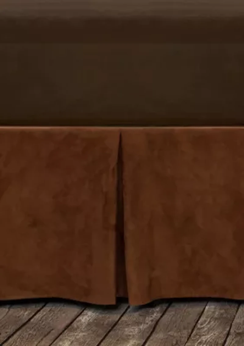 Copper Faux Suede Bed Skirt