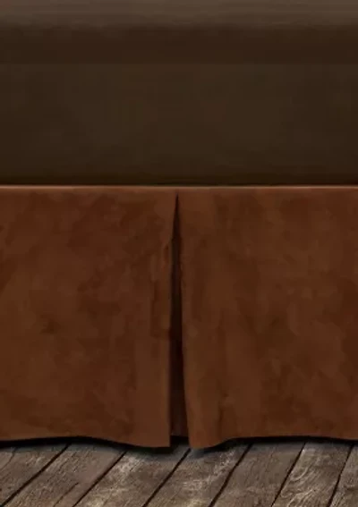 Copper Faux Suede Bed Skirt