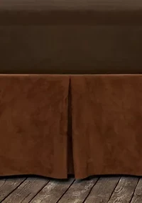 Copper Faux Suede Bed Skirt