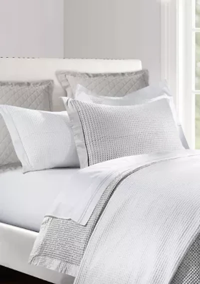 Waffle Weave Cotton Coverlet Set