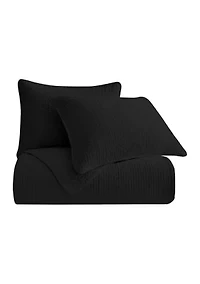 Stonewashed Cotton Velvet Quilt Set