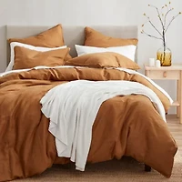 100% French Flax Linen Reversible Duvet Cover Set
