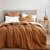 100% French Flax Linen Reversible Duvet Cover Set