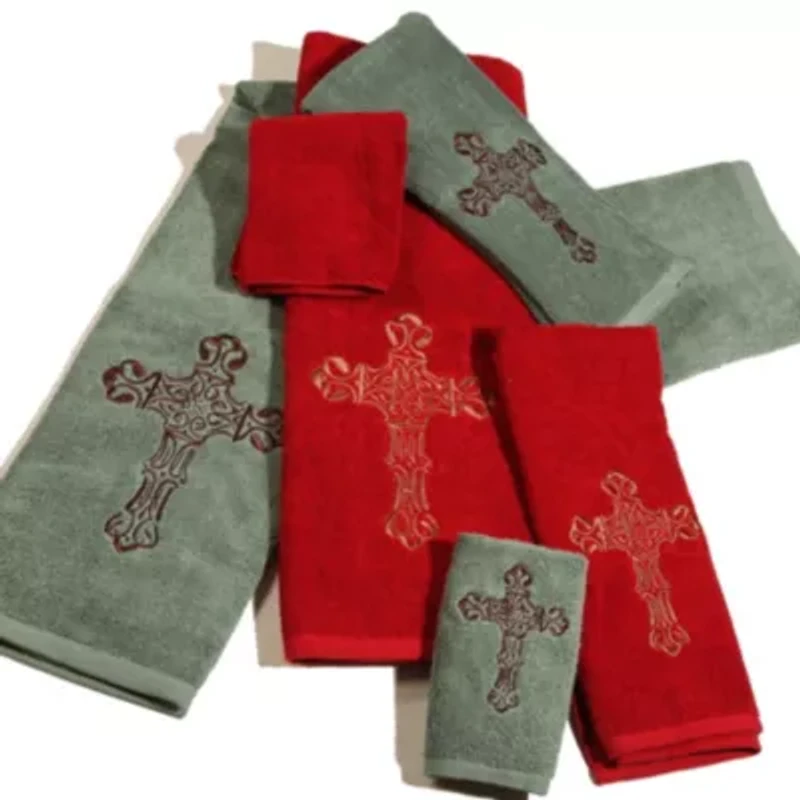 Embroidered Cross Towel Set