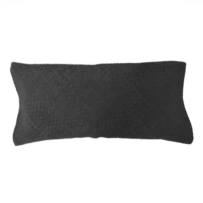 Woven Suede Lumbar Pillow