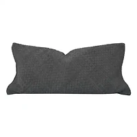Woven Suede Lumbar Pillow