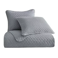 Anna Diamond Quilted Coverlet Set, 2PC