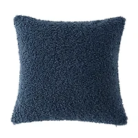 HiEnd Accents Teddy Textured Boucle Decorative Pillow with Down Insert, 18" x
