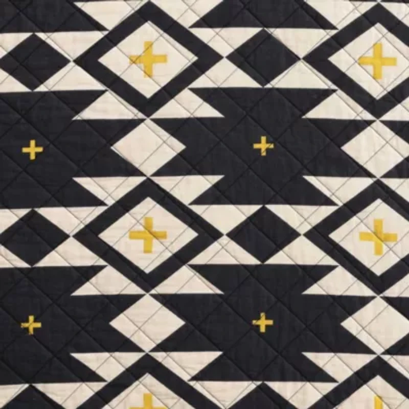 Paseo Road High Desert Reversible Aztec Southwestern Rustic Bedding 3 Piece Quilt Set