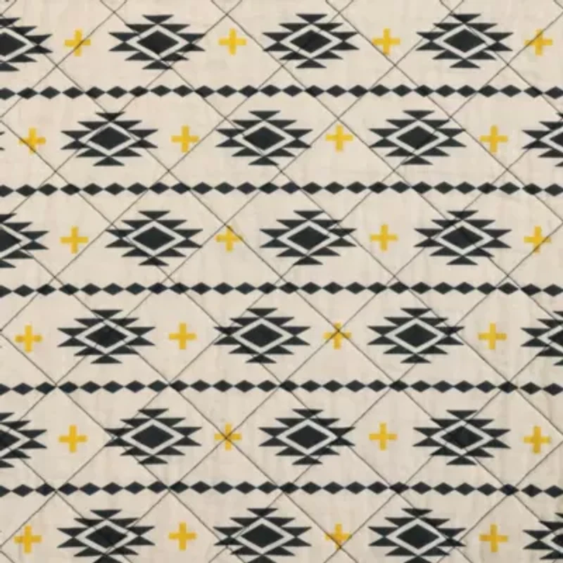 Paseo Road High Desert Reversible Aztec Southwestern Rustic Bedding 3 Piece Quilt Set