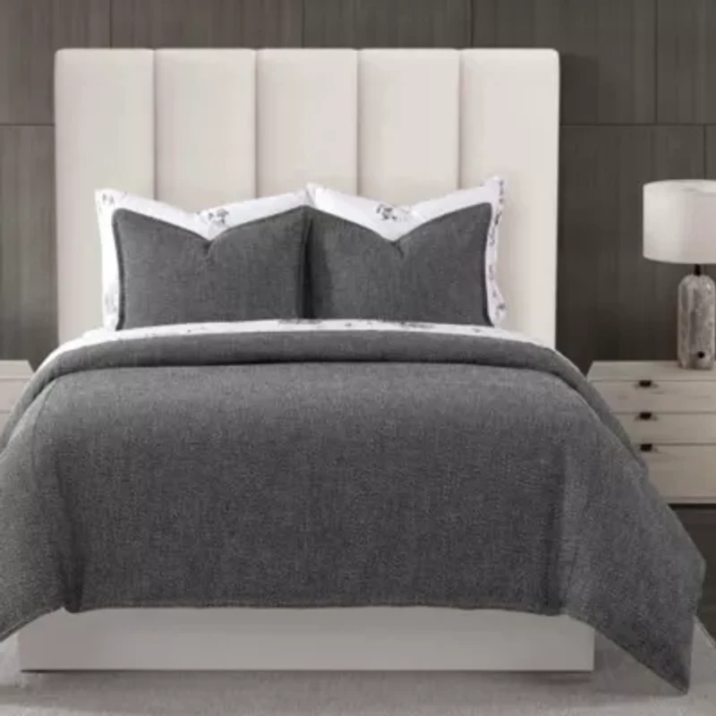 HiEnd Accents Tweed Textured Woven Timeless Classic 3 Piece Comforter Set