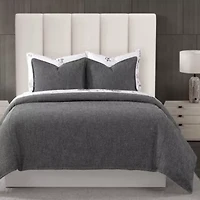 HiEnd Accents Tweed Textured Woven Timeless Classic 3 Piece Comforter Set