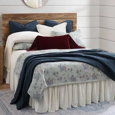 Tasha Polizzi for Paseo Road Rosabel Floral Western Design Washed Denim 3 Piece Duvet Cover Set