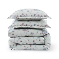 Tasha Polizzi for Paseo Road Rosabel Floral Western Design Washed Denim 3 Piece Duvet Cover Set
