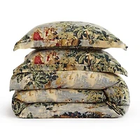 HiEnd Accents Provence Vintage Toile Washed Linen 3 Piece Duvet Cover Set