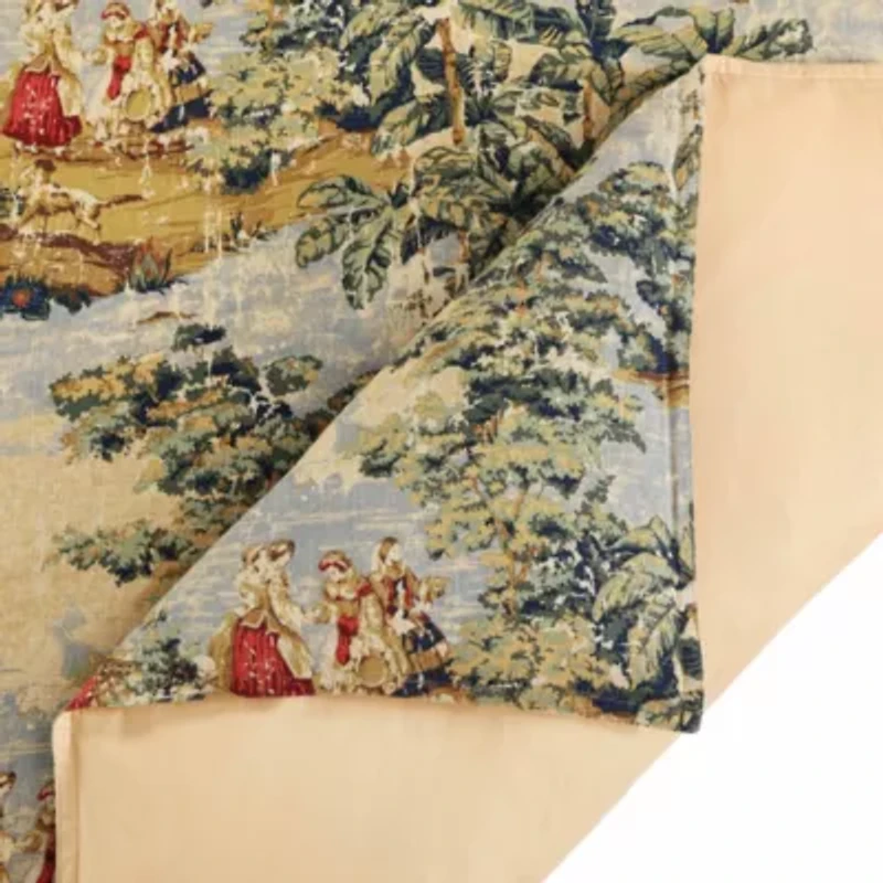 HiEnd Accents Provence Vintage Toile Washed Linen 3 Piece Duvet Cover Set