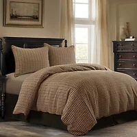 Paseo Road by HiEnd Accents Clifton Brown Plaid Woven Twill Duvet Cover Set