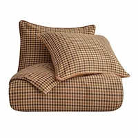 Paseo Road by HiEnd Accents Clifton Brown Plaid Woven Twill Duvet Cover Set