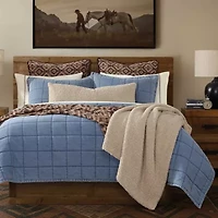 Stonewashed Denim Quilt Set, Twin, 2PC